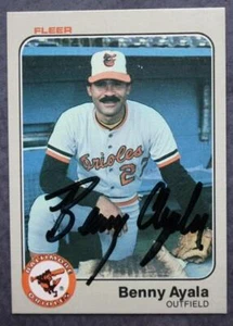 Baltimore Orioles star Benny Ayala signed autographed 1983 Fleer baseball card-- - Picture 1 of 1