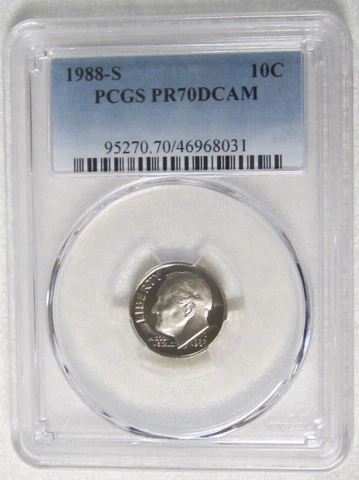 1988 S Proof Roosevelt Dime - PCGS PR 70 DCAM Deep Cameo  (8031)  Guide $20 Cover