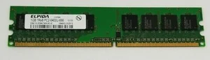 ELPIDA 1GB 1Rx8 PC2-6400U DDR2-800 240-PIN SDRAM EBE10UE8ACWA-8G-E - Picture 1 of 1