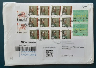 LITHUANIA 2015 €0,84 Informatics 2024 €0,84 Vytenis on 2024 Cover QR 6842 - Image 1 of 2