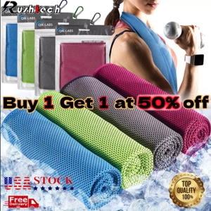 1-3PCS Cooling Towel for Neck and Face, Cool Ice Sport Workout Yoga Sweat Towels - Picture 1 of 19