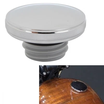 Cubierta de tapa de tanque de combustible cromada para motocicleta Bonneville SE T100 T120 Thruxton 01-21 Foto 1 de 4