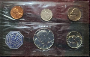 1964 U.S. Philadelphia Mint 5 Coin SlLVER PROOF SET In OGP & Cello/Envelope - Picture 1 of 4