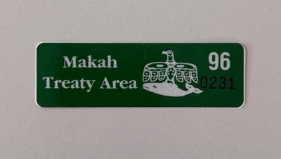 Estampilla de pesca del área del Tratado de la India del Noroeste 1996 - Makah - MK# 16 Foto 1 de 2