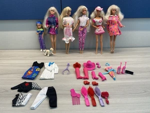 Barbie & Friends 6 Doll Bundle + Outfits + Accessories – Mattel 1990s Vintage - Picture 1 of 11
