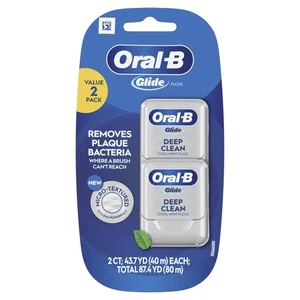 Hilo dental Oral-B Glide Deep Clean fresco como nuevo, paquete de 2 valor (40 m cada uno) - Imagen 1 de 9