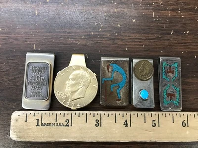 lot of 5 money clips see description - Image 1 of 4