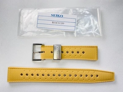 R03C013J9 SEIKO Prospex 19mm  Silicone Band Brown for SBDX041 8L35 01D0 Free - Image 1 of 4