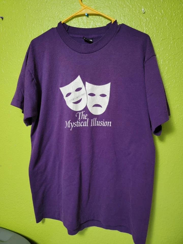 The Mystical Illusion Drama Masks Vintage 80s BEST rare USA Shirt Single Stitch - Image 1 of 4