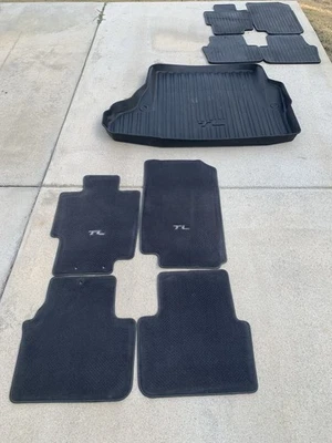 🔥 ✅ Alfombrillas de goma para clima temporada 2004-2008 Acura TL alfombra de maletero negras OEM Foto 1 de 4