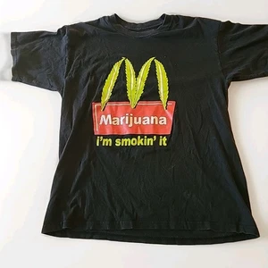 Camiseta Parodia Marihuana "Im Smokin' it" - Talla Grande - Camiseta De Colección Años 90/Y2K McDonalds - Imagen 1 de 12