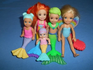 Barbie Chelsea Dreamtopia Dolls Mermaid Kelly MerBaby Nursery MerBoy Boy Lot - Picture 1 of 18