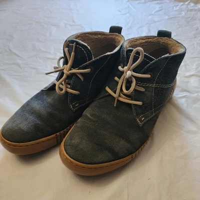 Josef Seibel Maren 绿色麂皮绒靴 Chukka 皮革羊毛衬里德国女式 9.5 — 第 1/4 张图片