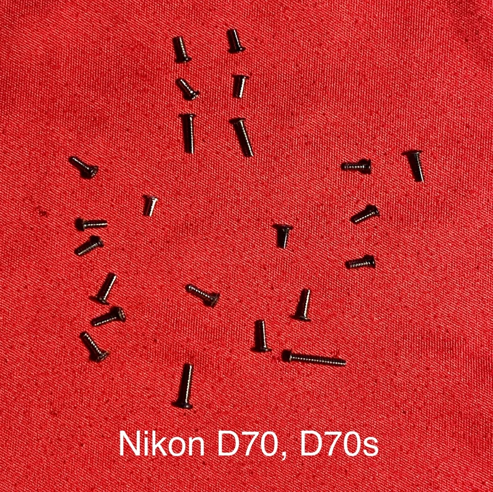 Tornillos de cuerpo (23 piezas) para cámara Nikon D70 D70s - Piezas de repuesto para reparación Foto 1 de 1
