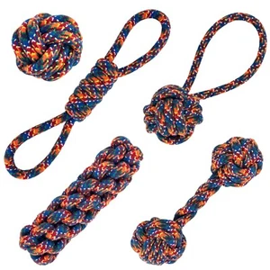 HugglePets Mountain Rope Dog Toy Let's Play - Teeth Cleaning Toys Massages Gums - Picture 1 of 34