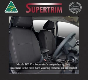 Waterproof premium neoprene front seat covers fit Mazda BT-50 (2006-now) - Picture 1 of 9