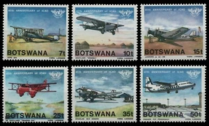 Botsuana 1984 - Mi-Nr. 345-350 ** - MNH - Aviones / Aviones - Imagen 1 de 1