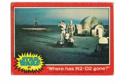 1977 Topps Star Wars #80 Where has R2-D2 gone - Image 1 of 2