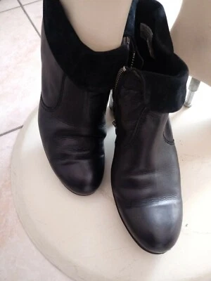 SCARPE TRONCHETTO STIVALETTI MANAS DESIGN TG . 39 in vera pelle usati pochissimo - Imagen 1 de 4