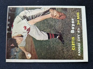 1957 Topps Baseball Card # 121 Clete Boyer - Kansas City Athletics RC (VG/EX) - Picture 1 of 3