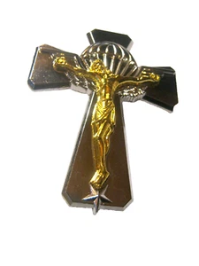 LEGION PARACHUTISTES 2° REP CROIX DE L'AUMONIER PERE CASTA (ARGENTE BRILLANT) - Imagen 1 de 2