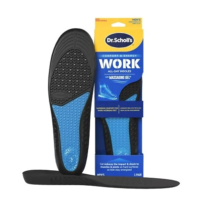 Dr. Scholl's Comfort and Energy Work Insoles for Men, 1 Pair, Size 8-14