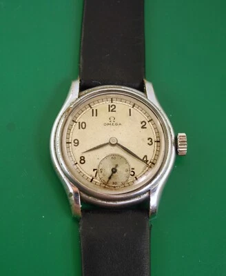 Reloj OMEGA vintage 1939 acero inoxidable 32,5 mm para hombre calibre 26,5 esfera militar Foto 1 de 4