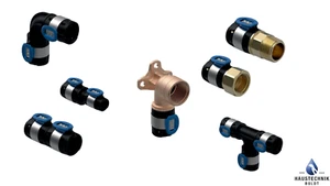 Geberit Flowfit Fittings, verschiedene Formteile im Angebot, 16 mm - 63 mm, NEU - Picture 1 of 35