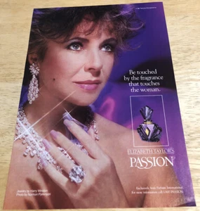 Anuncio de fragancia Elizabeth Taylor for Passion 1987 - Anuncio de revista vintage - Imagen 1 de 1