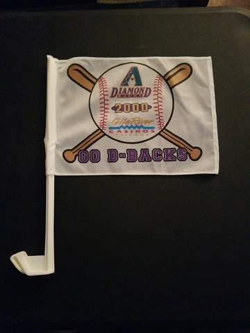 2000 Arizona Diamondbacks MLB 8X11 Window Mount Car Flag Vintage Brand New Cover