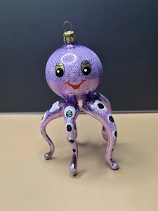 VTG Christopher Radko MAXINE Purple Octopus Italian Glass Ornament 93-240-1 MINT - Picture 1 of 5