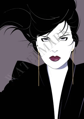 NEW Patrick Nagel Fashion Sketch  Pin Up Print Poster Art Canvas 80s - Image 1 of 4
