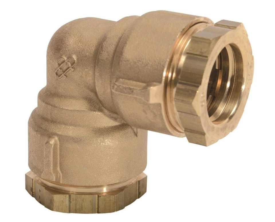 COUDE à compression pour PE Ø 32- Laiton - HUOT 9019.32 - Photo 1/1