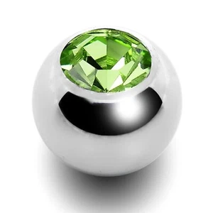 Replacement Ball (1) for Captive Rings Green Gem 5mm Ball Steel - Picture 1 of 4