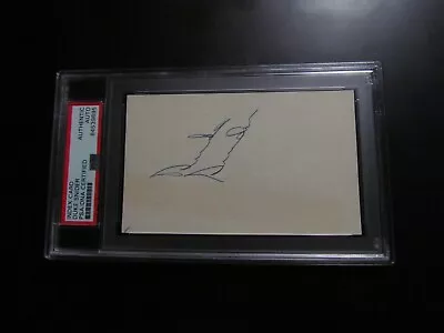 Duke Snider signed Index Card PSA Encapsulated  - Image 1 of 3