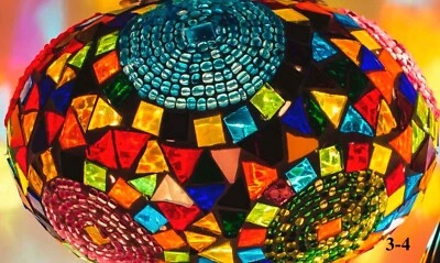 Turkish Moroccan Lamp Replacement Lamp Glass Lampshade Mosaic - Image 1 of 4