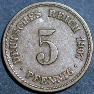 Germany Empire 5 Pfennig 1907 A KM#11 - Picture 1 of 2