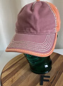 DAMENHUT OLIV & PIQUE VERBLASST ROT/ORANGE RIEMEN HINTEN VERSTELLBAR SEHR GUTER ZUSTAND F - Bild 1 von 4