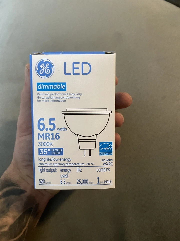 Ge Current Led6.5Dmr16w83035 Led Lamp,500 Lm,3000K Color Temp.,12V - Image 1 of 1