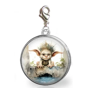Cute Little Troll Gift Clip On Charm Bracelets Purse Charm Zipper Pull - Picture 1 of 2