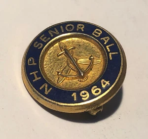 Vintage 1964 NHP Naval Hospital Pensacola Senior Ball Enamel Lapel Pin - Picture 1 of 3