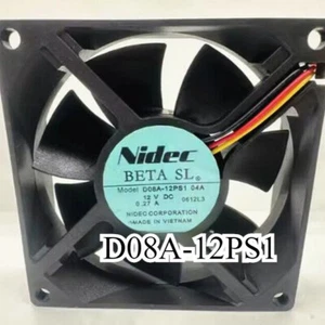 1PCS NIDEC D08A-12PS1 04A DC12V 0.27A 8025 Cooling Fan Fast Shipping - Picture 1 of 1