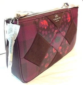 COACH Patchwork Nolita Wristlet 24 Clutch Silver/Cyclamen NWT - Picture 1 of 4