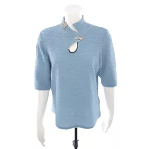 Camisa de golf para mujer Jamie Sadock azul liso talla mediana - Imagen 1 de 12