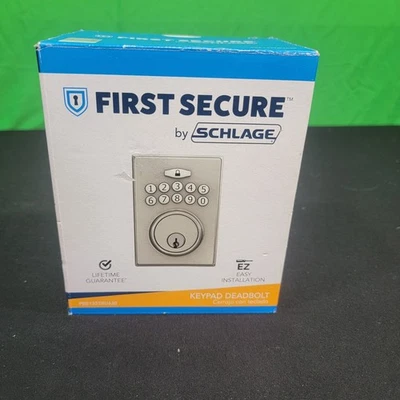 Schlage First Secure Keypad Deadbolt Keyless Entry Electronic Door Lock NEW - Image 1 of 4