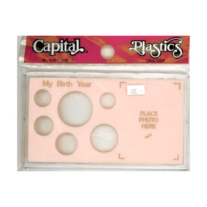 Pink Capital Plastics 6 monedas EE. UU. Juego de soporte para año de nacimiento-ike dólar a centavo - Imagen 1 de 2