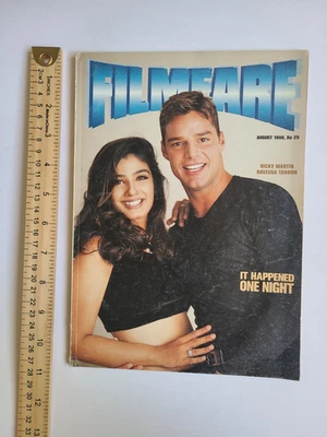 Filmfare August 1998 Rare India Magazine - Ricky Martin Raveena Tandon Shahrukh - Image 1 of 4