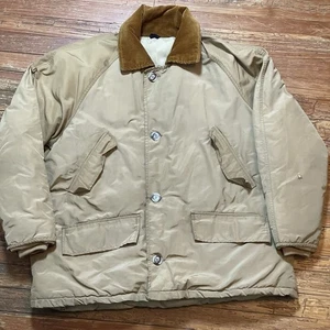Vintage 70s LL Bean Goose Down Jacket Size XL Script Tag USA Made Hunting Coat - Picture 1 of 16