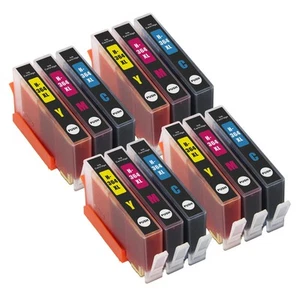 12 C/M/Y Cartouches d'encre remplacer HP 364C, 364M, 364Y non-OEM/Compatible - Photo 1/6