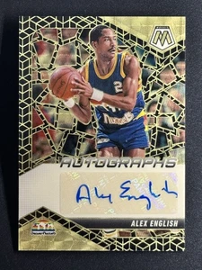One Of One 1/1 2024-25 Panini Mosaic Alex English Gold Vinyl Spectris FOTL Auto - Picture 1 of 2